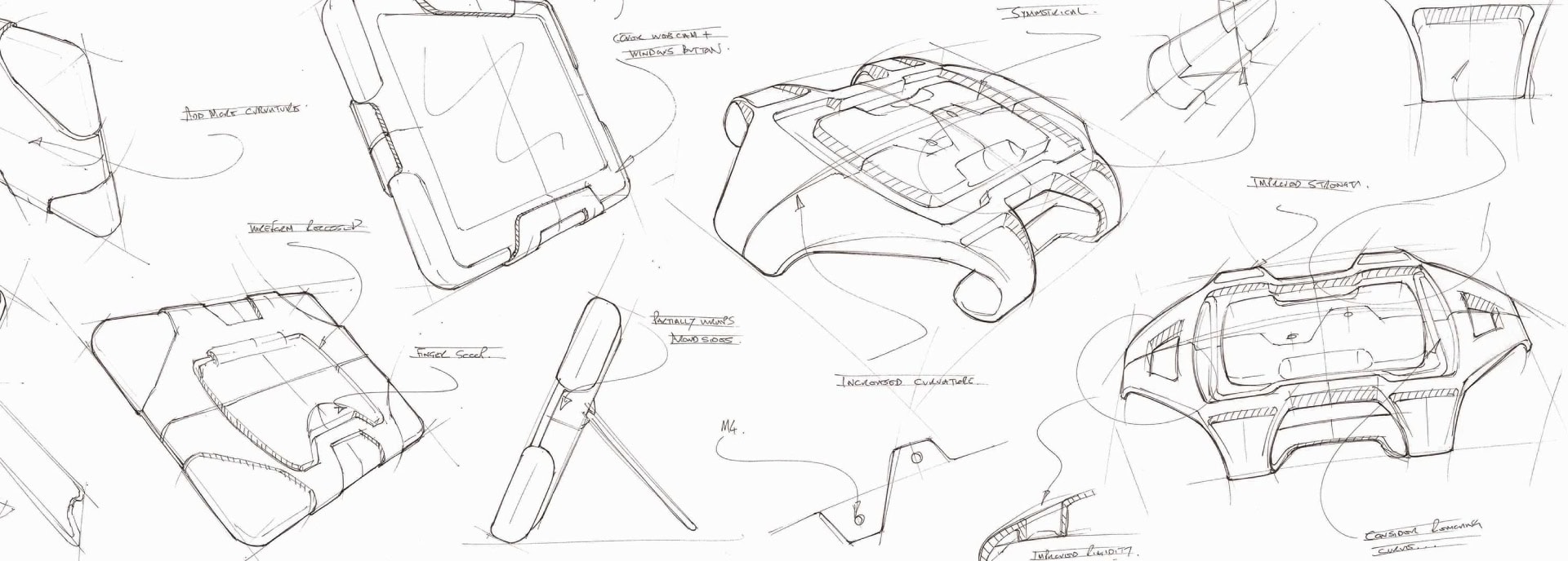 Tablet case concept drawings